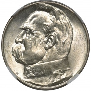Piłsudski 5 złotych 1938 NGC MS63