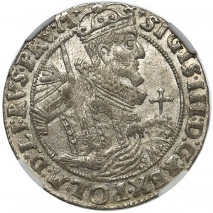 Sigismund III Vasa, 1/4 thaler 1624 Bromberg NGC AU58