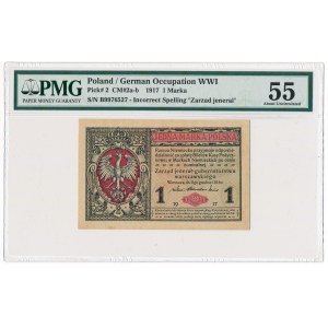 1 marka 1916 Jenerął -B- PMG 55 rare