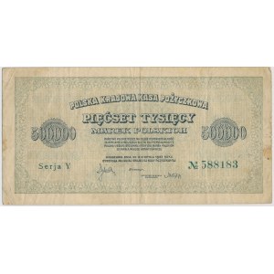 500.000 marek 1923 -Serja Y- najrzadsza odmiana 