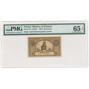20 groszy 1924 - PMG 65 EPQ 