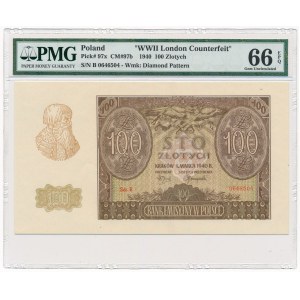 100 złotych 1940 -B- ZWZ - PMG 66 EPQ