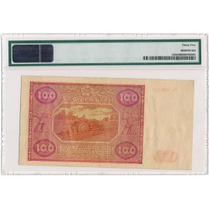100 złotych 1946 -Mz- PMG 35 - rzadka seria zastępcza