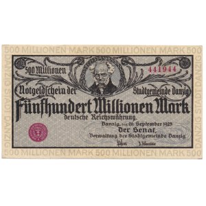 Danzig 500 million mark 1923