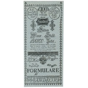 Austria 100 guldenów 1784 FORMULARZ
