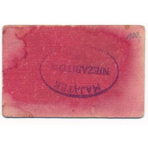 Majątek Niezabitów XIXw. - receipt for 100 quarters of potatoes
