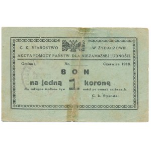Żydaczów 1 korona 1918 