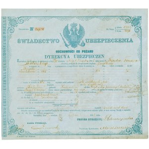 Insurance certificate issued in Kingdom of Poland - RARITY