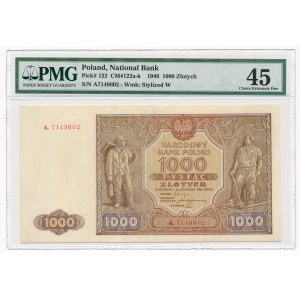 1.000 złotych 1946 -A.- PMG 45