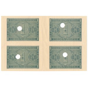 1 złoty 1941 - uncut sheet 