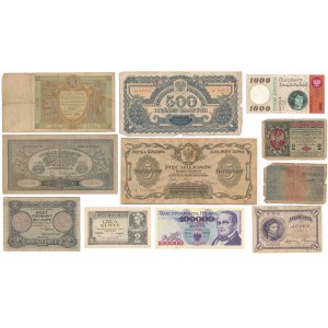 Zestaw banknotów polskich 1916-1993 - kilka rzadkich odmian - 50 sztuk