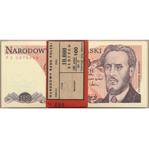 Paczka bankowa 100 złotych 1988 -PS- 100 sztuk