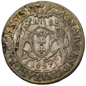 John II Casimir, 1/4 thaler 1657 Danzig 