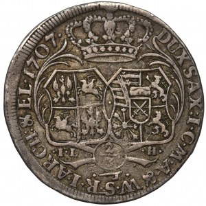 Augustus II the Stong, 2/3 thaler 1707 Dresden 