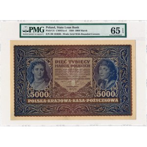 5.000 marek 1920 II Serja B - PMG 65 EPQ