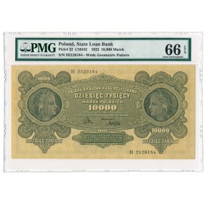 10.000 marek 1922 -H- PMG 66 EPQ