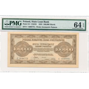 100.000 marek 1923 -C- PMG 64 EPQ