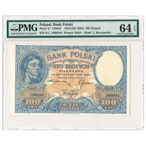 100 złotych 1919 S.C - PMG 64 EPQ - wyśmienity