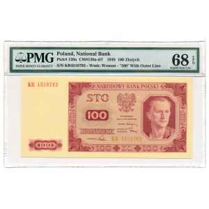 100 złotych 1948 -KR- PMG 68 EPQ