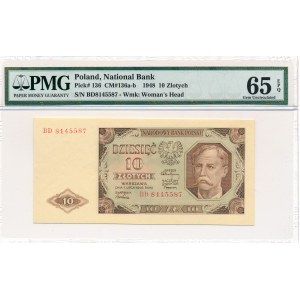 10 złotych 1948 -BD- PMG 65 EPQ