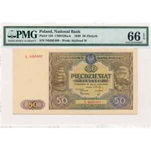 50 złotych 1946 -N- PMG 66 EPQ