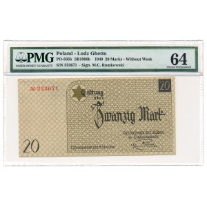20 marks 1940 without watermark and font type 1 - PMG 64