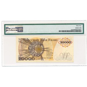20.000 złotych 1989 -A- PMG 64 rare first prefix 