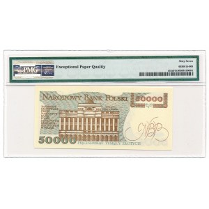 50.000 złotych 1989 -A- PMG 67 EPQ - first prefix