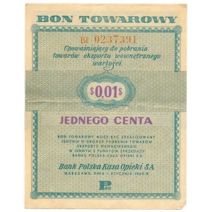 PEWEX 1 cent 1960 -BI- bez klauzuli 