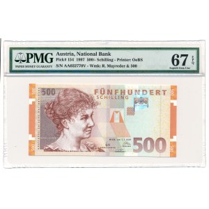 Austria 500 Shilling 1997 - PMG 67 EPQ