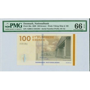 Denmark 100 kroner 2009 - PMG 66 EPQ
