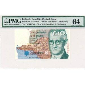 Irlandia 10 funtów 1995-9 - PMG 64