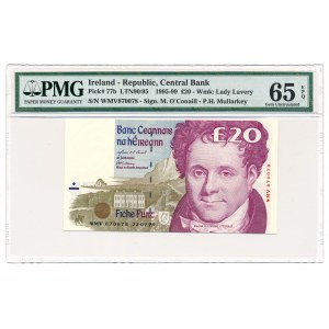 Irlandia 20 funtów 1995-99 - PMG 65 EPQ