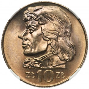 Kościuszko 10 złotych 1969 NGC MS67