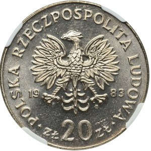 20 złotych 1983 Nowotko NGC MS66