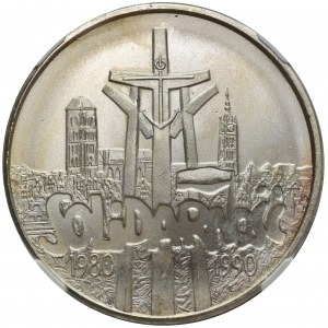 100.000 złotych 1990 Solidarność - TYP C - NGC MS64