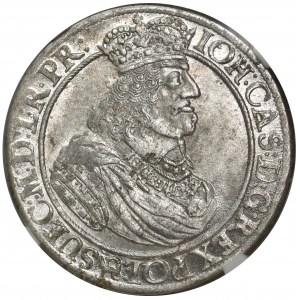 John II Casimir, 1/4 thaler 1660 Danzig NGC MS61