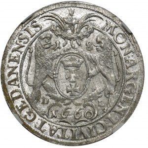 John II Casimir, 1/4 thaler 1660 Danzig NGC MS61