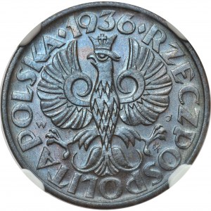 2 grosze 1936 NGC MS66 RB