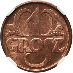 1 grosz 1928 - MS64 RD