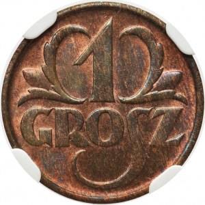 1 grosz 1935 NGC MS63 RB