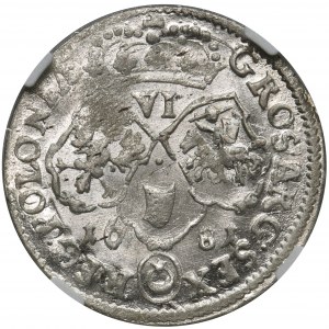 Jan III Sobieski, Szóstak Bydgoszcz 1681 TLB - NGC MS63