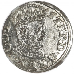 Stephen Bathory, 3gr 1586 Riga NGC MS64