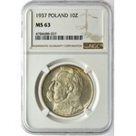 10 złotych 1937 NGC MS63 - beautifull