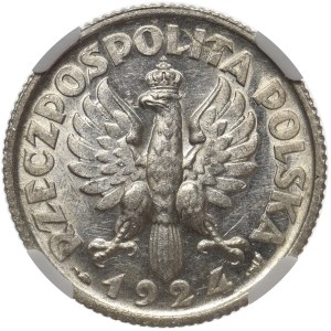 1 złoty 1924 - NGC AU55