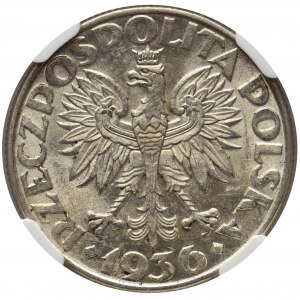 2 złote 1936 - Gdynia Seaport - NGC MS62