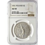 Nike 5 złotych 1931 - NGC AU50 rare