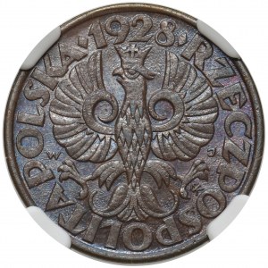 5 groszy 1928 - NGC MS65 BN