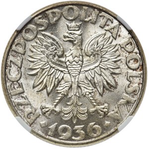 2 złote 1936 -Gdynia Seaport- NGC MS64