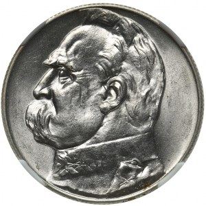 Piłsudski 5 złotych 1934 - NGC MS62